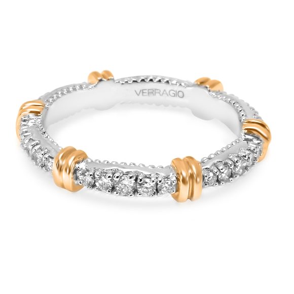 Verragio Diamond Eternity Wedding Band in 14K Two Toned Gold - Picture 1 of 2